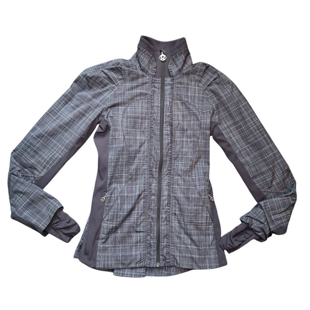 Lululemon Ahead of the Curve Jacket - Gray Plaid